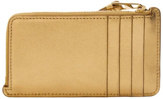 Order LOEWE Monedero Tarjetero Puzzle en Piel Metálica Oro/Roble