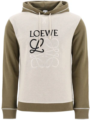 ロエベ パズル 刺繍 ドローストリング フーディー カーキ H526341X94-3962 Buy ロエベ パズル 刺繍 ドローストリング フーディー カーキ H526341X94-3962