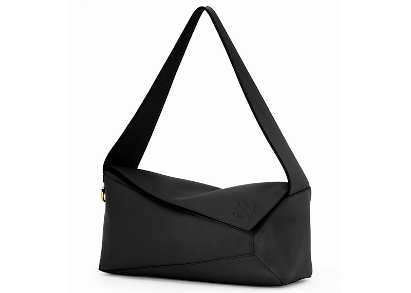 LOEWE Puzzle Hobo Bag in Nappa Calfskin Black