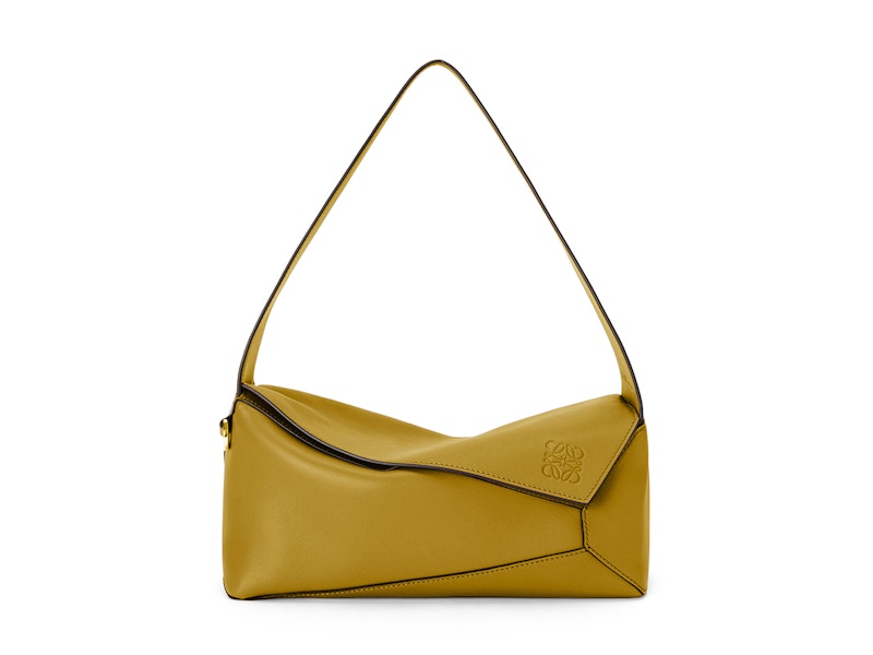 LOEWE Puzzle Hobo Bag in Nappa Calfskin Ochre