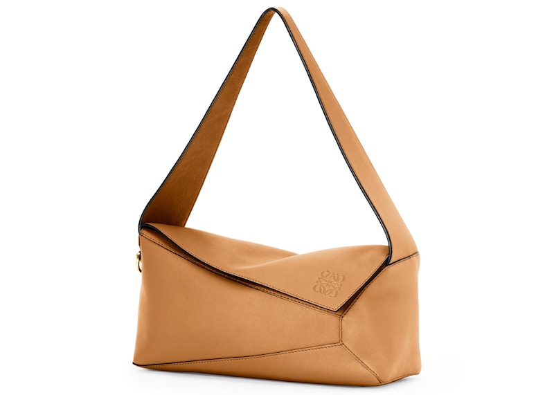 LOEWE Puzzle Hobo Bag in Nappa Calfskin Warm Desert