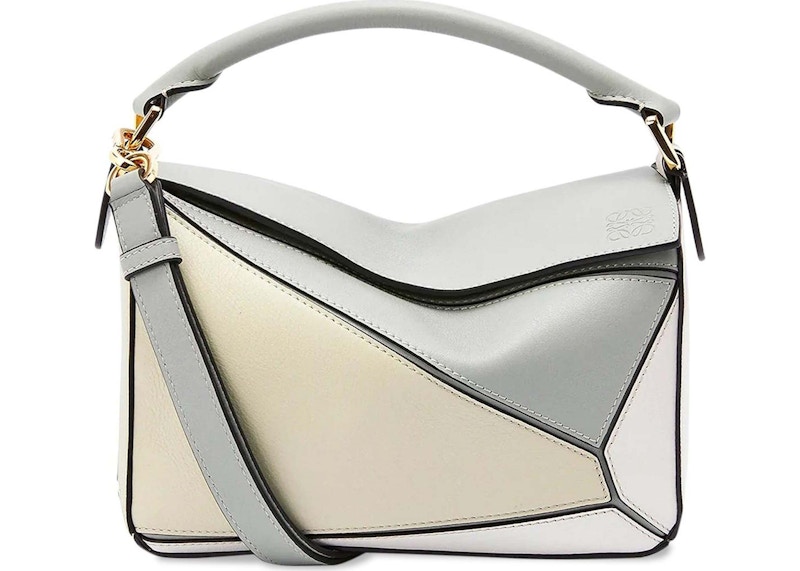 LOEWE Puzzle Mini Bag Ash Grey/Marble Green
