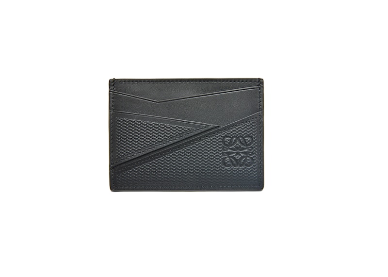 LOEWE Puzzle Plain Cardholder In Diamond Calfskin Black