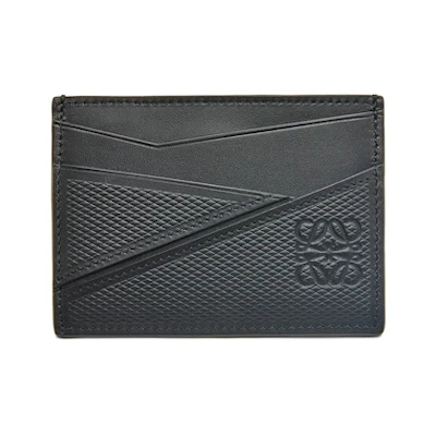 LOEWE Puzzle Plain Cardholder In Diamond Calfskin Black
