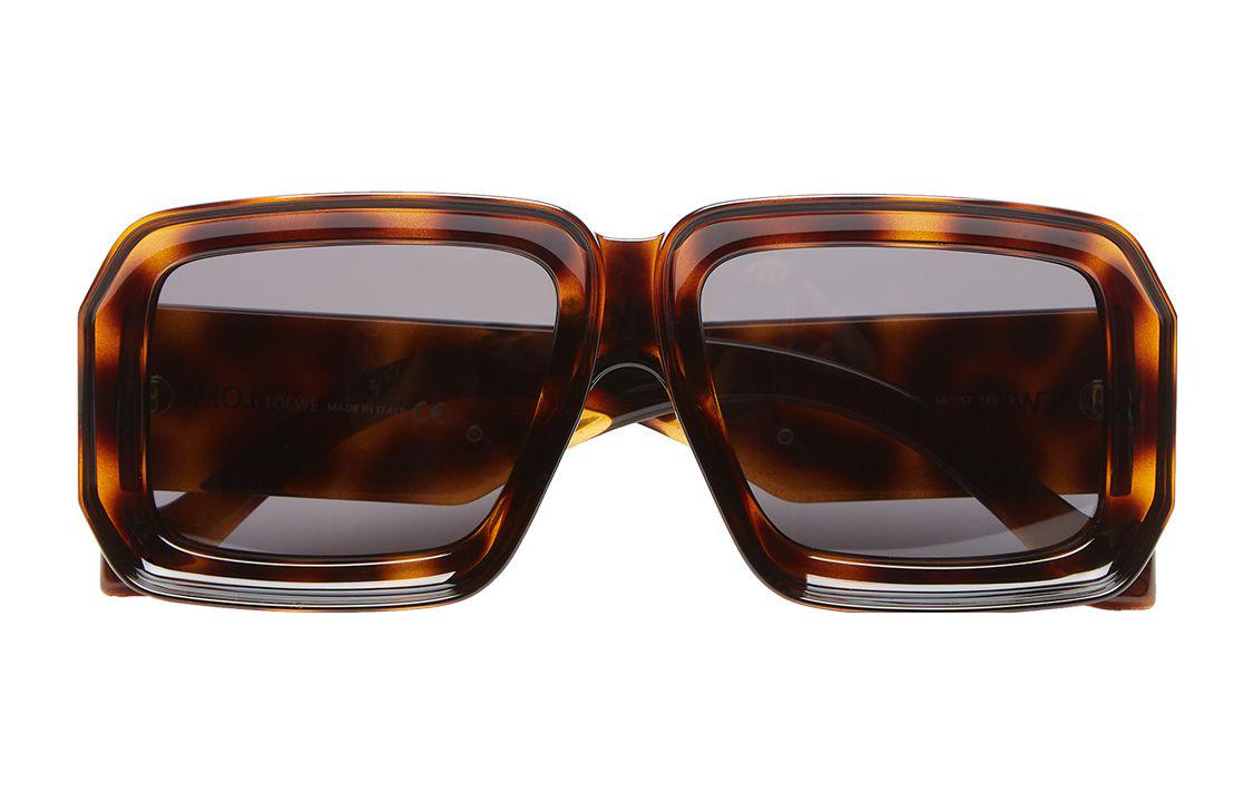 LOEWE Rectangular Acetate Sunglasses Tortoiseshell LW40064U53A 圖 3