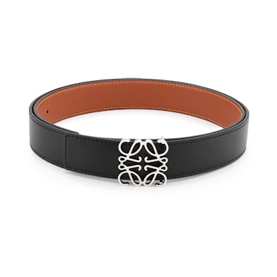 LOEWE Reversible Leather Belt with Smooth Buckle / 3.5cm 51502011-1555