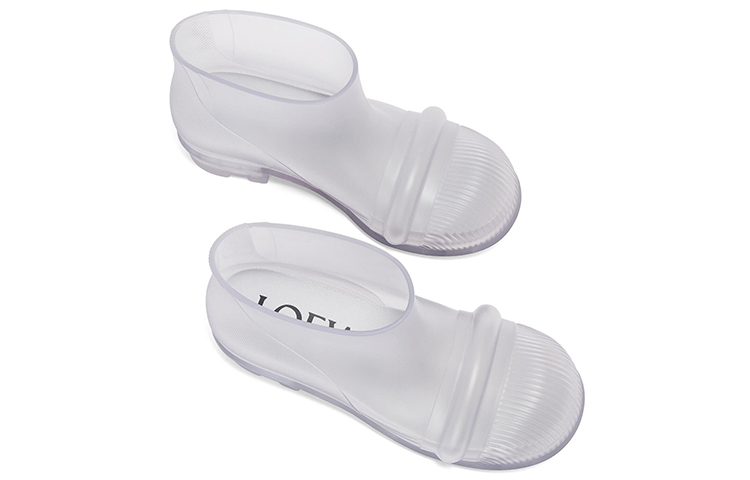 Shop ロエベ ラバー オーバーレイ スリップオン ブーツ (透明) M816285X58-9980