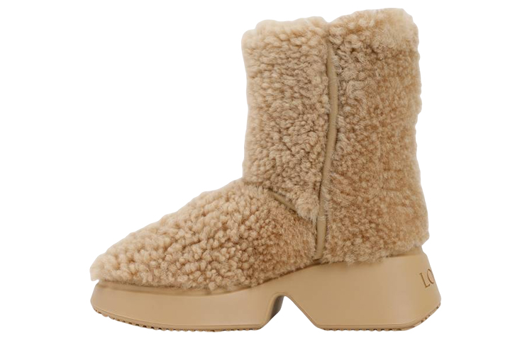 LOEWE Short Boot 'Fashion Shearling Brown'