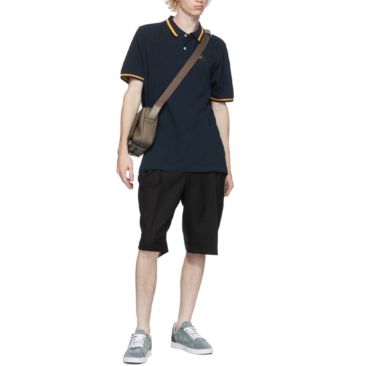 Sizing ロエベ ショートスリーブ 刺繍アナグラム ポロシャツ ネイビー H526341X99-5110