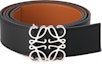 Buy LOEWE Silver Logo Buckle Adjustable Calfskin Leather Belt for Men, 4cm Wide. 51501010-1555