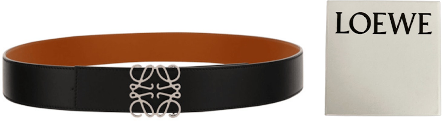 LOEWE Silver Logo Buckle Adjustable Calfskin Leather Belt for Men, 4cm Wide. 51501010-1555 Purchase LOEWE Silver Logo Buckle Adjustable Calfskin Leather Belt for Men, 4cm Wide. 51501010-1555