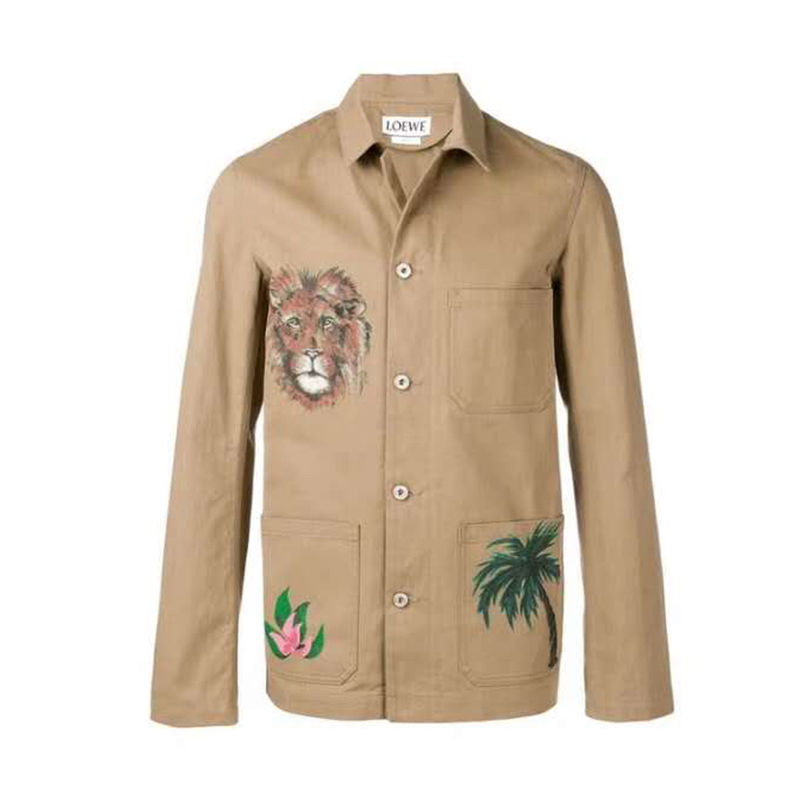 LOEWE Slim Fit Lion Print Collar Jacket H2198210IB-2140