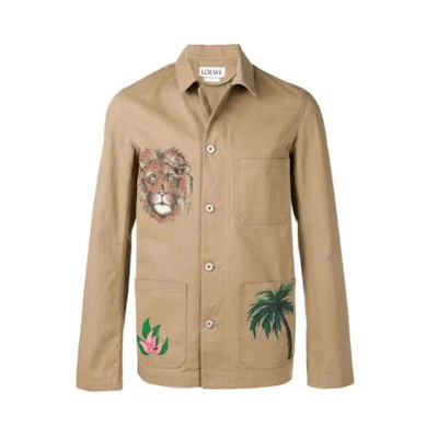 LOEWE Slim Fit Lion Print Collar Jacket H2198210IB-2140