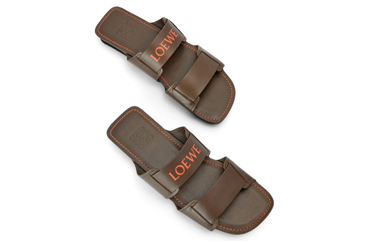 Shop LOEWE Slip-On 'Hijau Khaki Tali Ganda' M616465X11-4158