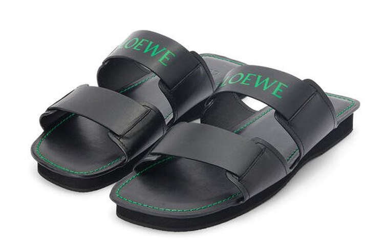 LOEWE Slipper with Double Shoelaces in Calfskin 'Black' 圖 2
