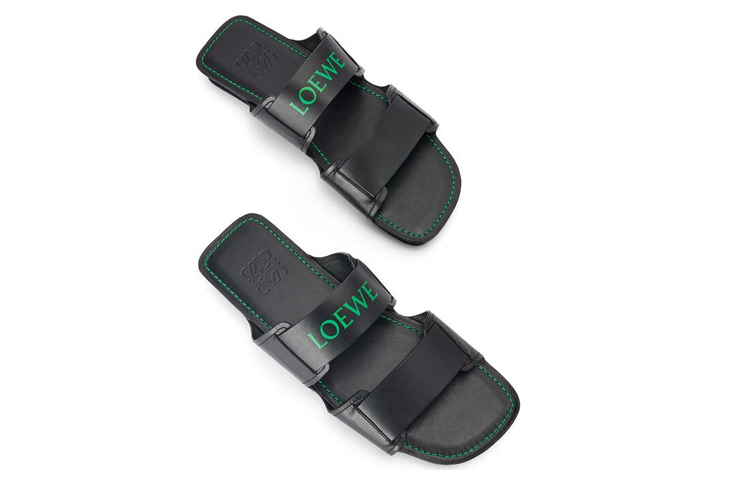 LOEWE Slipper with Double Shoelaces in Calfskin 'Black' 圖 3