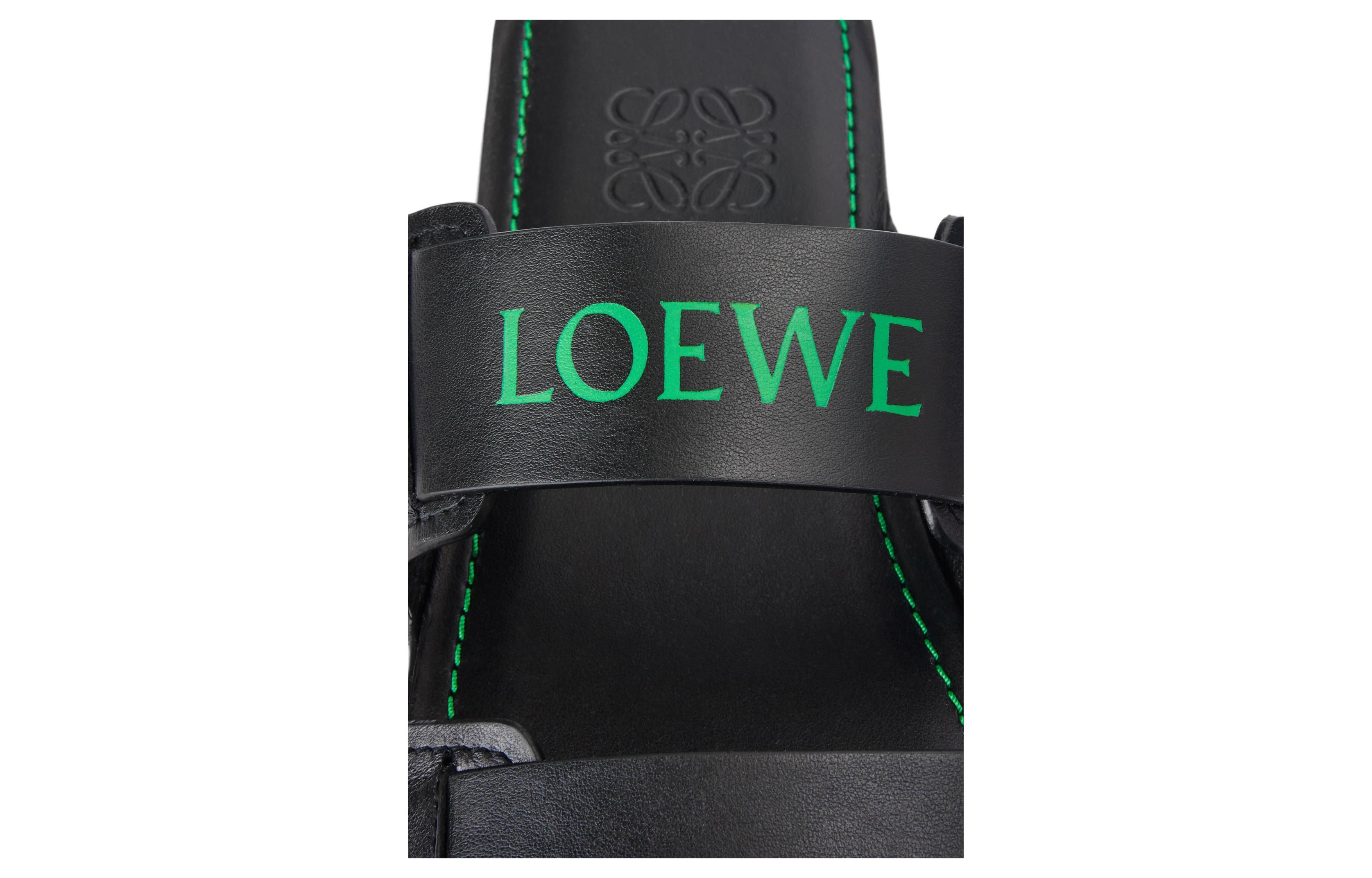 LOEWE Slipper with Double Shoelaces in Calfskin 'Black' 圖 5