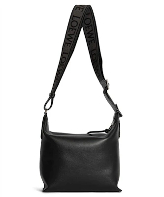 LOEWE Beg Kecil Cubi Lilit Badan Kulit Anak Sapi Halus dan Jacquard Hitam Buy LOEWE Beg Kecil Cubi Lilit Badan Kulit Anak Sapi Halus dan Jacquard Hitam
