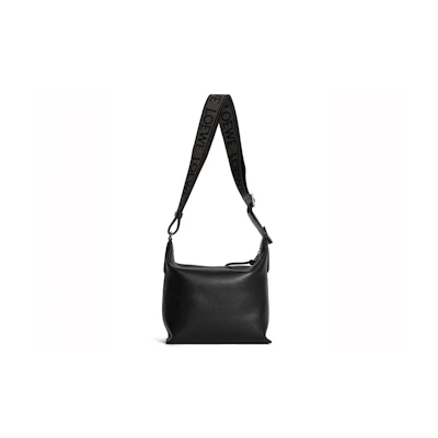 LOEWE Small Cubi Crossbody Bag In Supple Smooth Calfskin and Jacquard Black