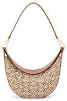 LOEWE Small Luna Bag in Anagram Jacquard and Classic Calfskin Tan/Pecan LOEWE Small Luna Bag in Anagram Jacquard and Classic Calfskin Tan/Pecan