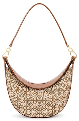 LOEWE Small Luna Bag in Anagram Jacquard and Classic Calfskin Tan/Pecan Buy LOEWE Small Luna Bag in Anagram Jacquard and Classic Calfskin Tan/Pecan