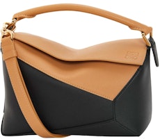 LOEWE Small Puzzle Bag in Classic Calfskin Warm Desert/Black LOEWE Small Puzzle Bag in Classic Calfskin Warm Desert/Black