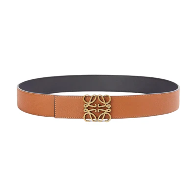 LOEWE Smooth Calfskin & Soft Textured Leather Belt Unisex Couple Style 4cm E619238X12-2935
