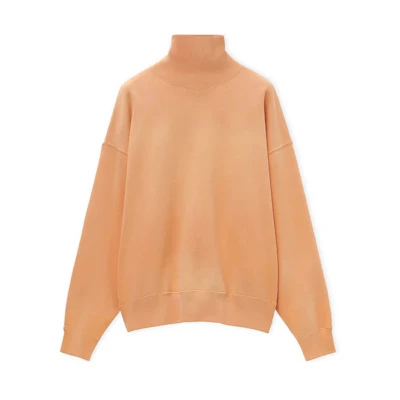 LOEWE Solid Color High-Neck Long-Sleeve Sweatshirt Orange H526Y24X40-8384