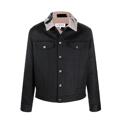 LOEWE Solid Color Single-Breasted Jacket Black H526330X67-1100