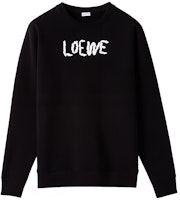 LOEWE Solid Embroidered Pullover Long Sleeve Sweatshirt Black H526Y24J11-1100 LOEWE Solid Embroidered Pullover Long Sleeve Sweatshirt Black H526Y24J11-1100