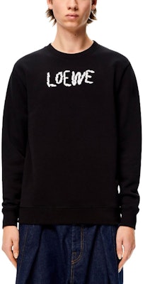 LOEWE Solid Pullover Lengan Panjang Sweatshirt Hitam Bordir H526Y24J11-1100 Shop LOEWE Solid Pullover Lengan Panjang Sweatshirt Hitam Bordir H526Y24J11-1100