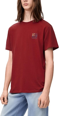 LOEWE Solid Logo Embroidered Crewneck T-Shirt FW24 Burgundy Red - Tee H526Y22X75-7110 Shop LOEWE Solid Logo Embroidered Crewneck T-Shirt FW24 Burgundy Red - Tee H526Y22X75-7110