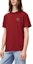 Shop LOEWE Solid Logo Embroidered Crewneck T-Shirt FW24 Burgundy Red - Tee H526Y22X75-7110