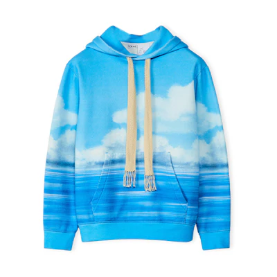 LOEWE Spirited Away No-Face Print Loose Sweatshirt SS22 Sky Blue () H848Y25X03-9990