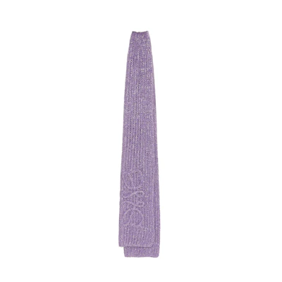 LOEWE Split Knit Scarf Purple Unisex Couple Style F000487XEZ