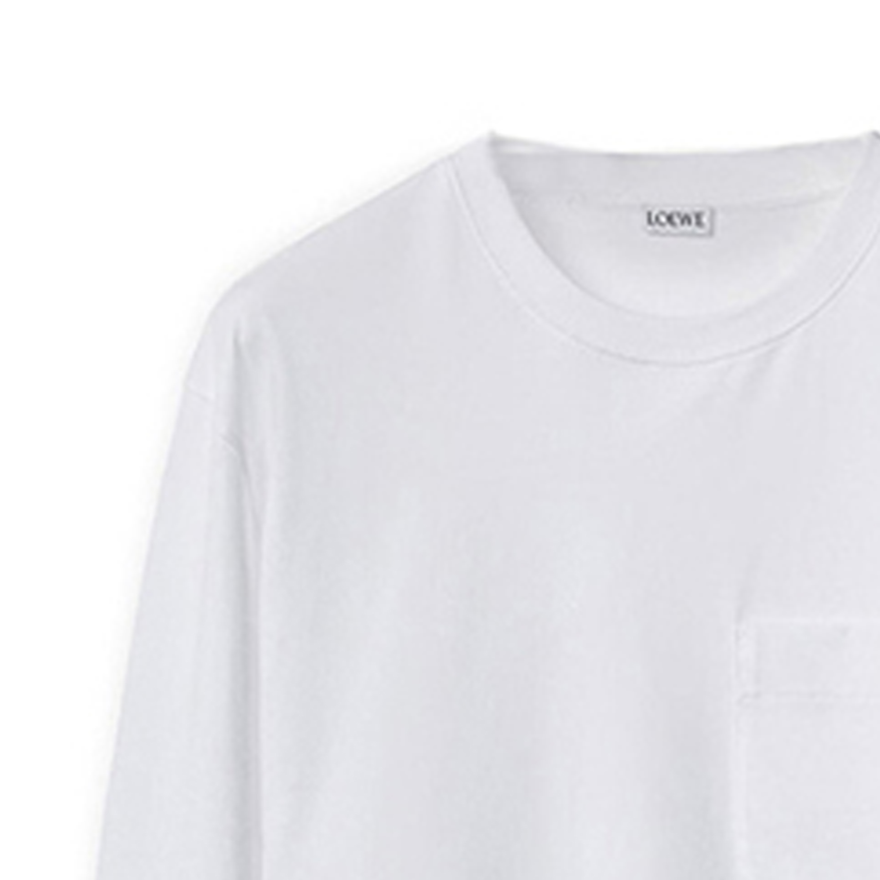 Sizing LOEWE SS21 Anagram 圖案長袖圓領T恤 白色 H526Y24J04-2100