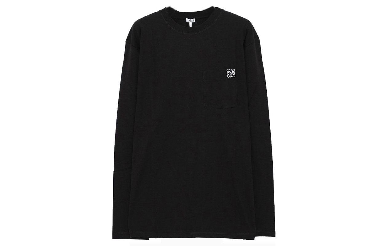 Order LOEWE SS21 Anagram長袖T恤 黑色 H526Y24J04-1100