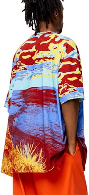 LOEWE SS21 藍色棉質圓領T恤搭配多彩印花。 H664Y22J05-8890 Purchase LOEWE SS21 藍色棉質圓領T恤搭配多彩印花。 H664Y22J05-8890