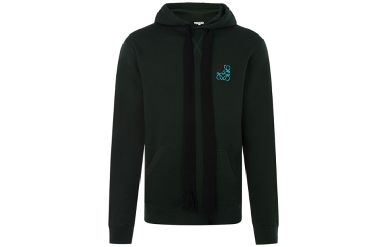 LOEWE SS21 Green Cotton Drawstring Hoodie H526Y25J01-4290