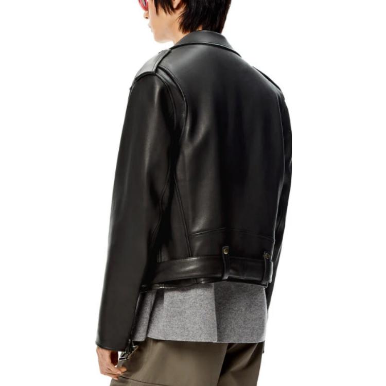 LOEWE SS22  Asymmetric Zipper Biker Leather Jacket Black H526Y19L37-1100 圖 5