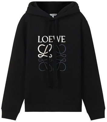 LOEWE SS22 黑色刺繡棉質連帽衫. H526Y25X08-1100 Order LOEWE SS22 黑色刺繡棉質連帽衫. H526Y25X08-1100