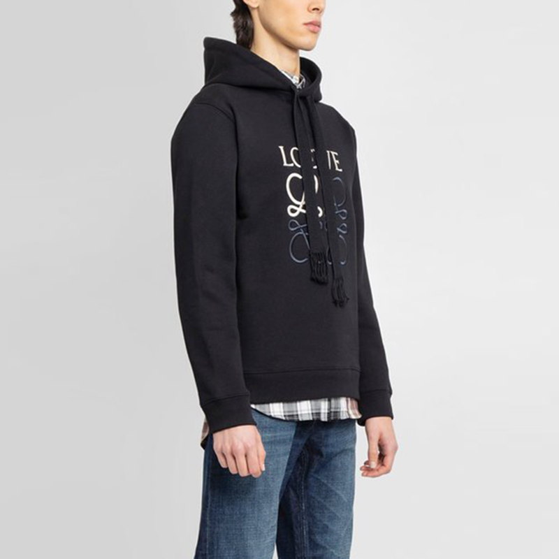 Details for LOEWE SS22 黑色刺繡棉質連帽衫. H526Y25X08-1100