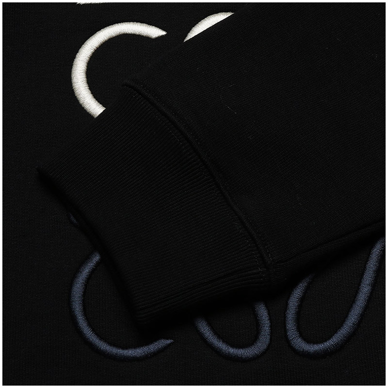 Cheap LOEWE SS22 黑色刺繡棉質連帽衫. H526Y25X08-1100