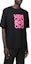 Details for LOEWE SS22 Neon Pink Embroidered Logo Black Crewneck T-Shirt. H526Y22X12-8964