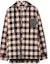 Order LOEWE SS22 Quilted Check Cotton Hooded Shirt Multicolor H526Y0-5W60