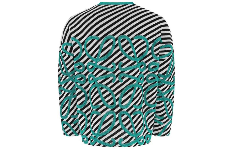 Lookbook LOEWE SS22 男士藍色全版印花圓領毛衣 H526Y14KAS-2076