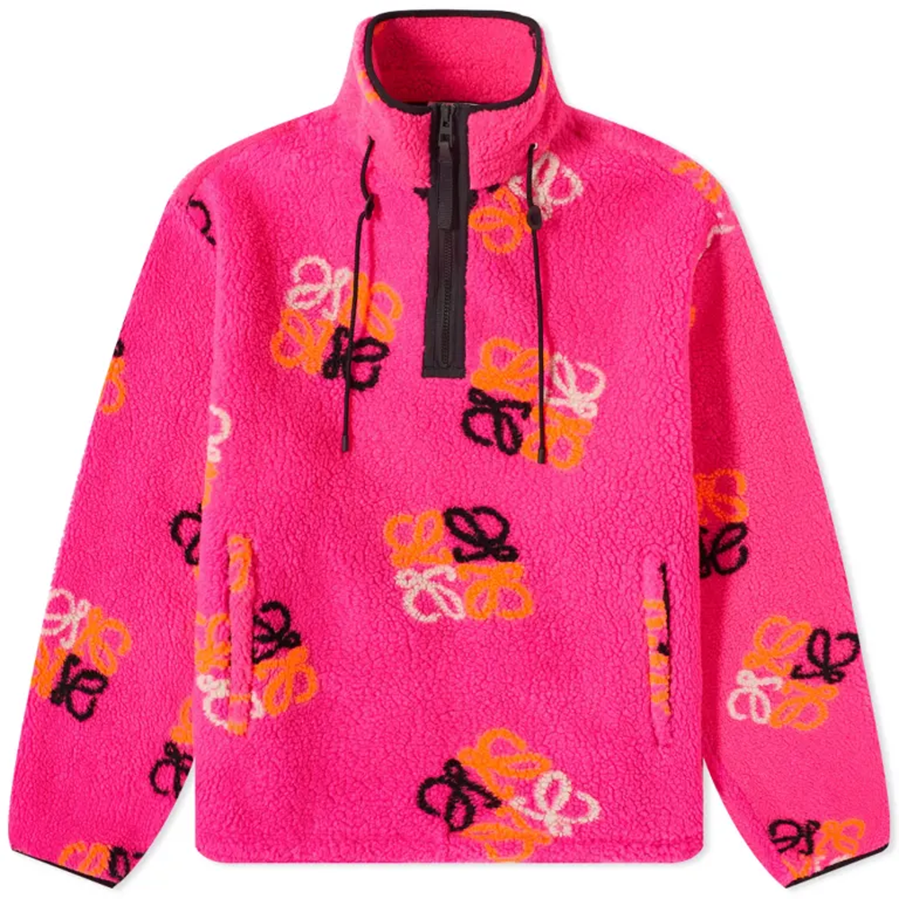 LOEWE SS22 All-Over Print Fleece Sweatshirt Pink - H526Y24J20-7550
