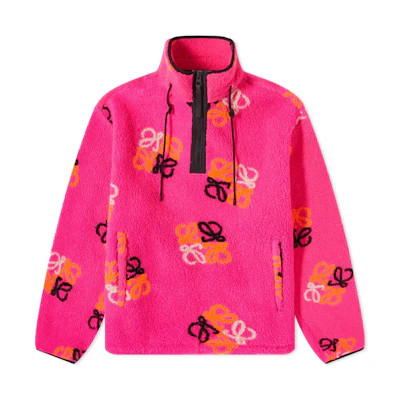LOEWE SS22 All-Over Print Fleece Sweatshirt Pink - H526Y24J20-7550