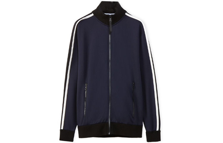 LOEWE SS22 Contrast Striped Long-Sleeve Jacket Blue H664Y52J01-1546