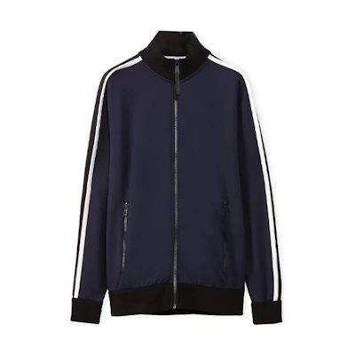 LOEWE SS22 Contrast Striped Long-Sleeve Jacket Blue H664Y52J01-1546
